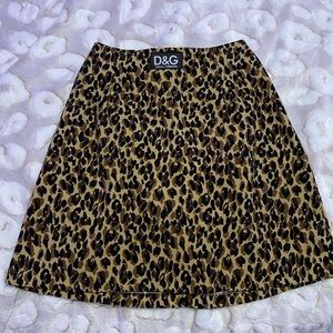 dolce & gabbana cheetah print skirt